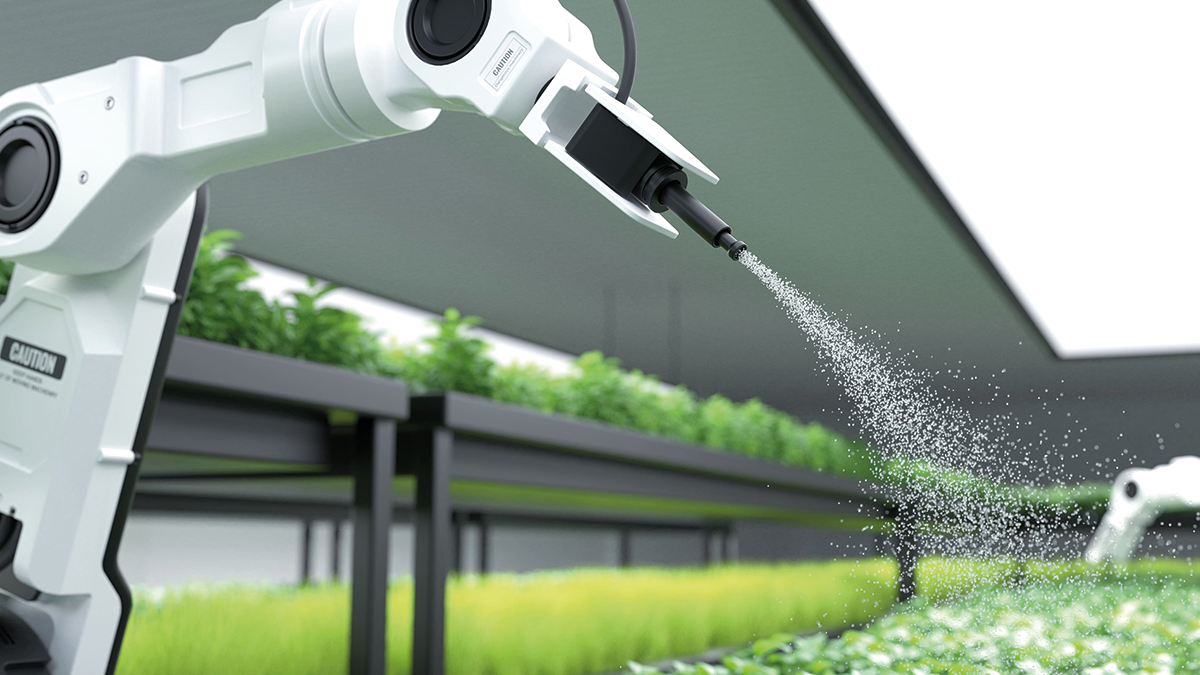 Campo agrícola futurista